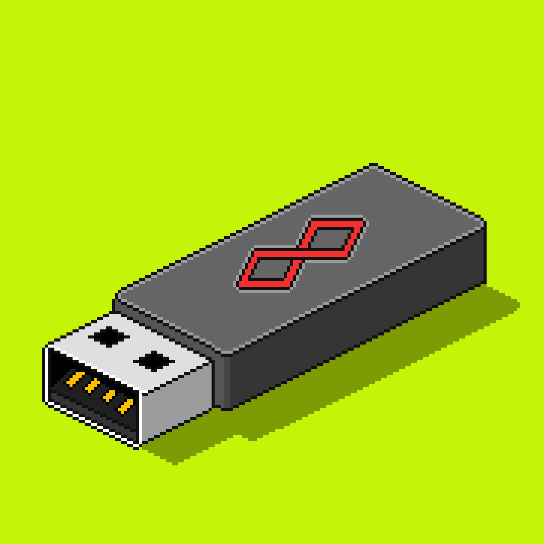 Portable Thumb Drive pixel artwork